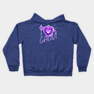 Cartoon Gentle Calm Lion Kids Hoodie